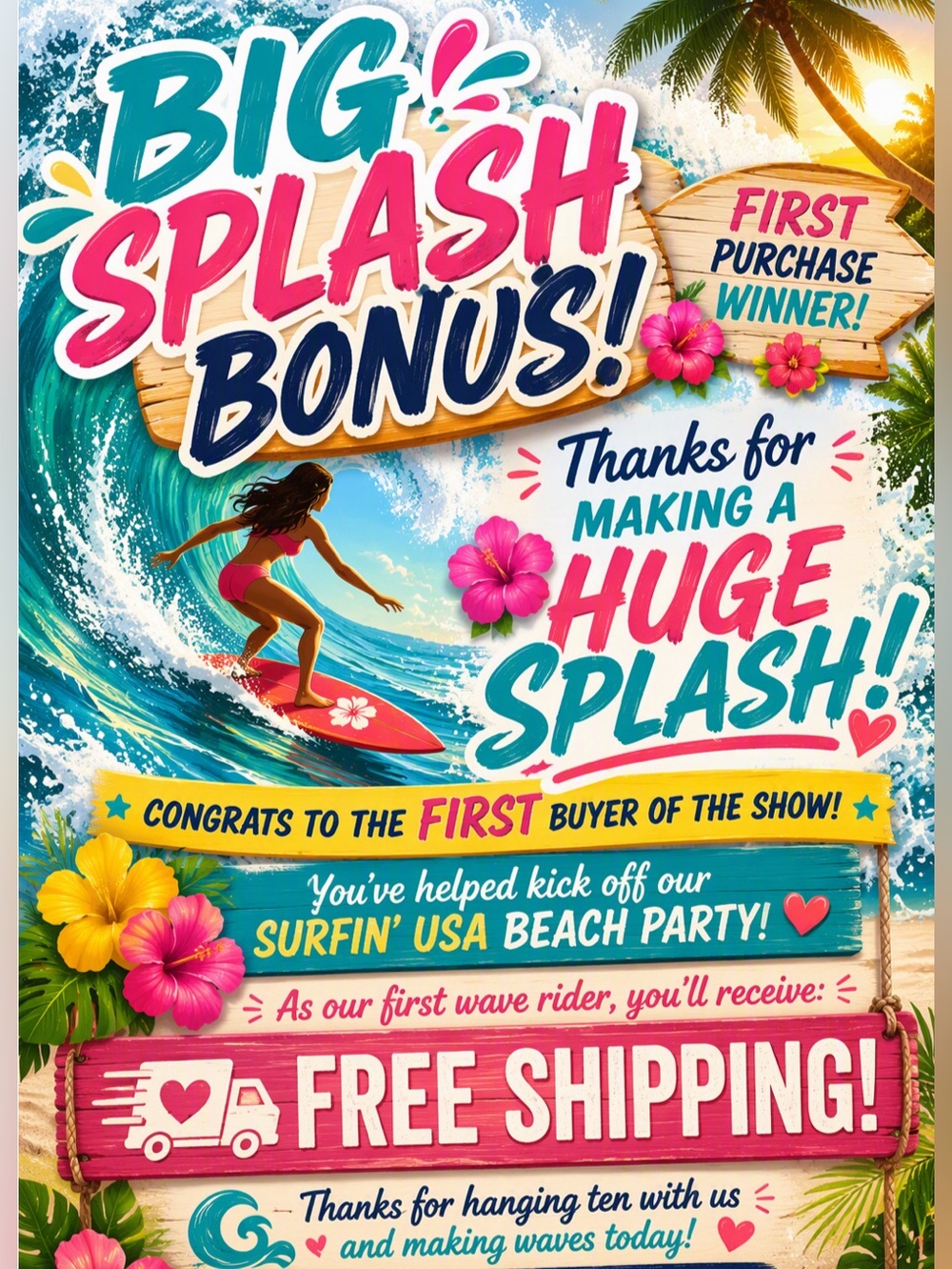 Surf’s Up! 🏄 First Wave Rider—Thanks for Making a Splash! 🌊
